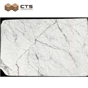 Statuario White Marble Slabs Manufactured Quality China Cut