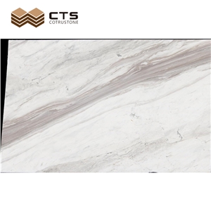 Volakas White Marble Pattern Polished Slab Indoor Customized