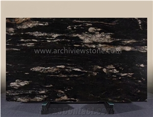 Exotic Titanium Granite Black Cosmic Granite Slabs