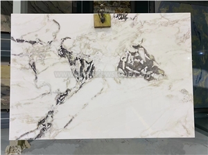 Picasso White Marble Slab Tile