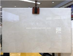 Pure White Onyx Slabs For Backlit Wall Panel