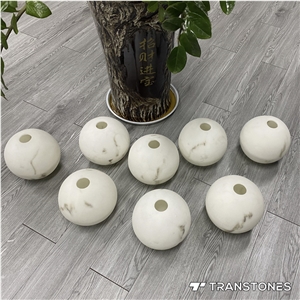 Alabaster Resin Stone White Artificial Panel For Globes