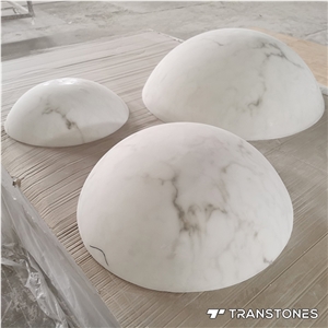 Artificial Marble Stone Slabs Translucent Lighting Bowl