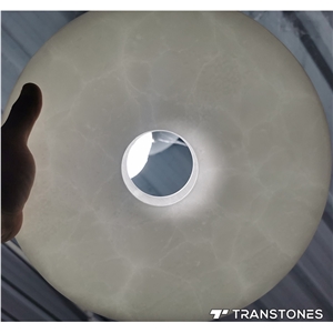 Backlit Alabaster Disk Onyx Panel Matte Finishes