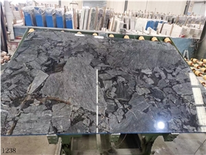 Black Raven Quartzite Brilliant Slab In China Stone Market