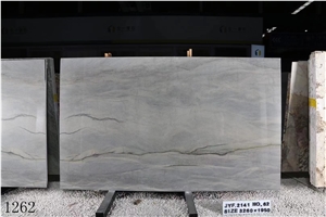 Brazil Elegant Gray Quartzite Slab In China Stone Market