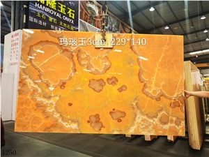 China Agate Onyx Golden Yellow Jade Onix Slab Tile For Wall