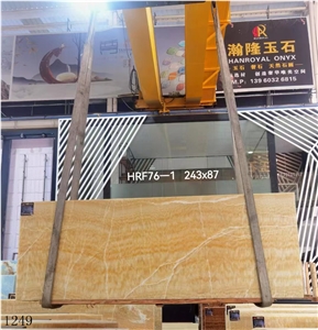 China Honey Onys Slab Tiles For Wall And Floor