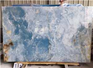 Cielo Del Sahara Blue Onyx Ice Onix Slab In China Market