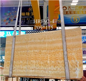 Golden China Honey Yellow Onyx Agate Slab Tile