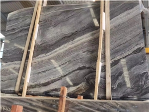 Silver Dream Sky Grey Marble Slab Tile In China Stone Market