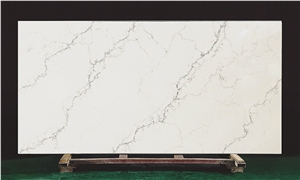 2Cm Thickness Calacatta Vivo Quartz Slab Grey Veins