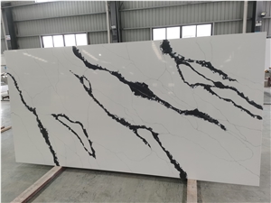 Artificial Stone Calacatta Prada Quartz Slabs And Tiles from China ...