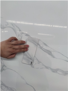 Artificial White Marble Quartz Kitchen Countertops