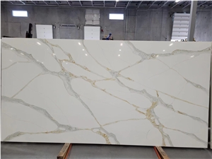 Calacatta Primo Artificial Quartz Slabs For Wall And Floor