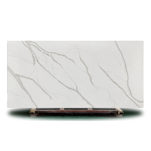 Fashion Design Style Calacatta White Quartz Jumbo Slabs,Tile