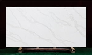 Grey Veins Calacatta Paris Quartz Slab