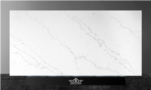 New Design Artificial Marble Look Calacatta Quartz Slab