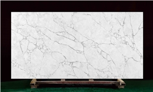Trustworthy Ali White Jade Quartz Slab With Grey Veins