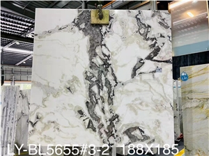 Gray White Color Natural Marble Stone Slab For Background