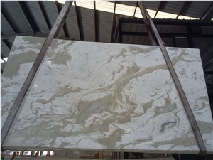 Natural Stone Polished Green Marble Slab Tile From China