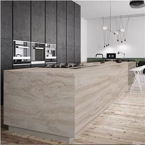 Strong Practicality Beige Rome Cappuccino Marble Big Slab