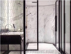 Artificial Quartz Calacatta Viola For Bathroom Wall And Floor