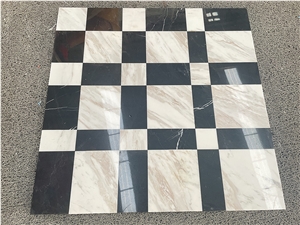 Black And White Marble Composite Ceramic Tile Wall Floor