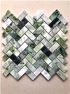 Verde Prato Green Marble Mosaic Polished