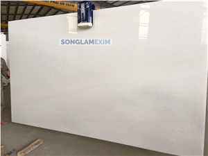 Cloudy White Marble Polished Slab