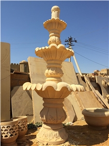 Hand Carved Water Fountain In Natural Sandstone