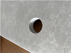 Custom Indoor New Design Imitate Grey Quartz Bath Countertop