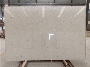 Fatiya Artificial Marble Aggregate White Slab Wall Decorate