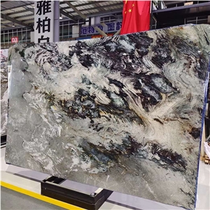 Green Valley Marble Bookmatched Slabs For Background Wall