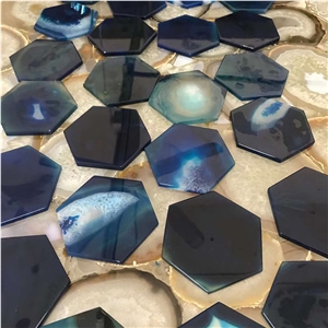 Natural  Agate Stone Coasters For Hotel And Restaurant Decor