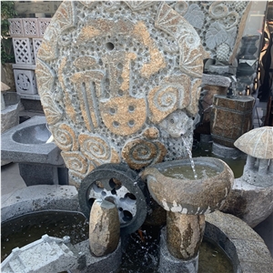 New Design Outdoor Garden Water Fountain Carved Waterfall