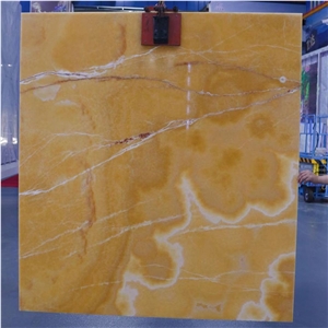 Wholesale Natural Good Price Translucent Orange Yellow Onyx