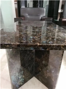 Stone Dining Table Granite Labradorite Office Furniture