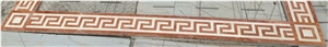 Stone Waterjet Floor Trim Marble Emperador Skirting Boards