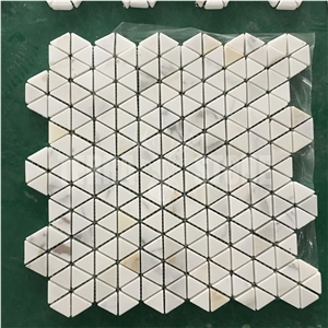 1X2 Calacatta Gold Marble In Herringbone Pattern Mosaic Tile