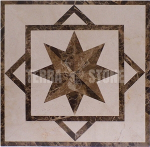 Big Slab Polished Marble Mosaic Floor Medallion From China