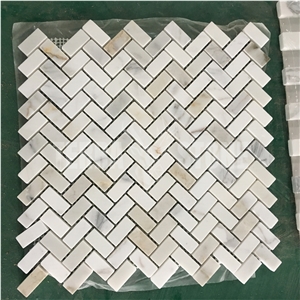 Calcutta Calacatta Gold Marble Mosaic Penny Round Wall Tiles