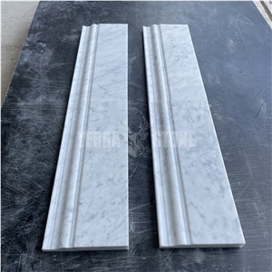 Carrara White Marble Baseboard Skirting Boards For Wall