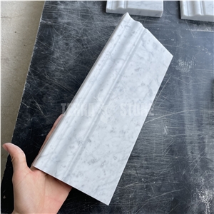 Carrara White Marble Baseboard Skirting Boards For Wall
