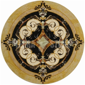 Custom Luxury Residential Floor Marble Medallion Tile