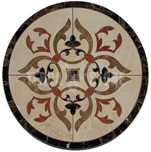 New Design Natural Marble Stone Waterjet Mosaic Medallion