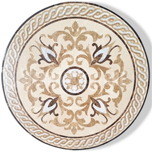 Round Marble Medallion Waterjet Tiles For Floor Marble Tiles