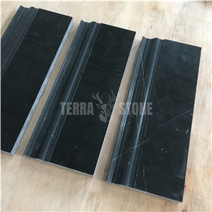 Wholesale Black Nero Marquina Trim Decoration Baseboard