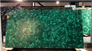 Malachite Green Agate Semiprecious Stone Light Transmitting