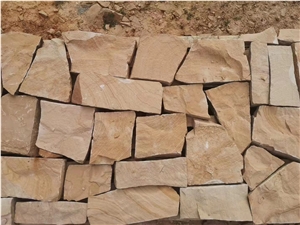 Stepping Crazy Paver Outdoor Yellow Sandstone Teakwood